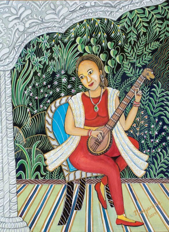 At-Peace-With-The-World-15-x-11-inches-Mixed-Media-on-Paper