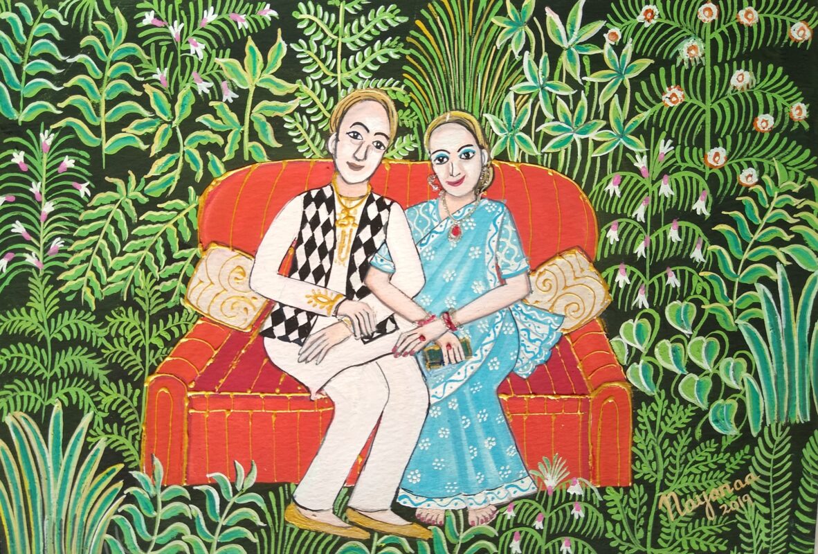 Blessed for Life.7.5 x 11 inches Mixed Media on Paper(Sold)