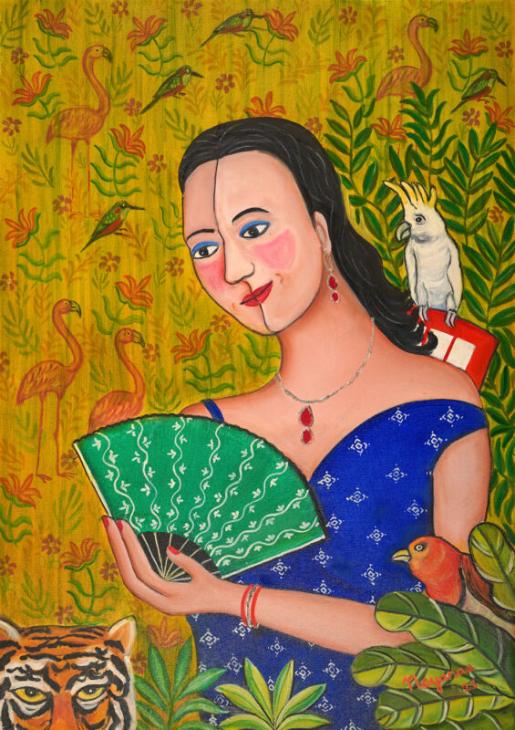 Delightful Friends 30 x 21 inches Oil on Canvas