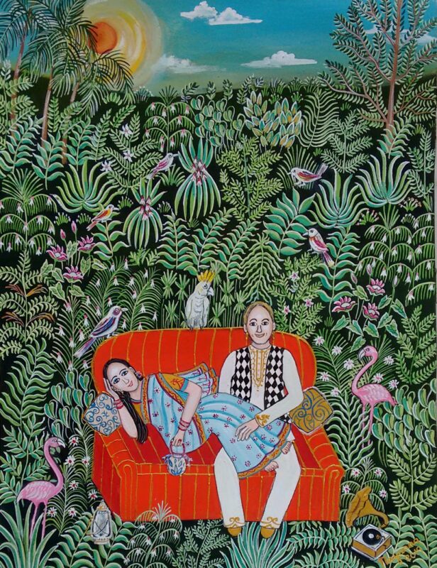 Enjoyment Galore 20 x 15 inches Mixed Media on Paper