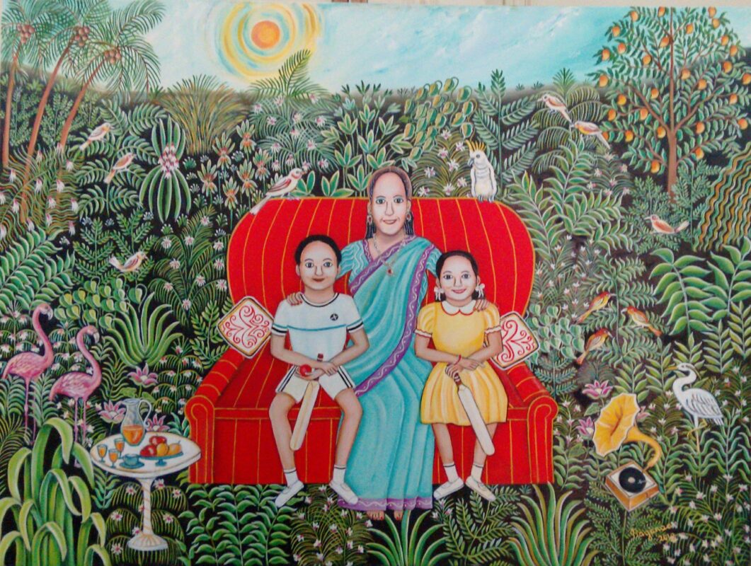 Family Quality Time 36 x 48 inches Oil on Canvas