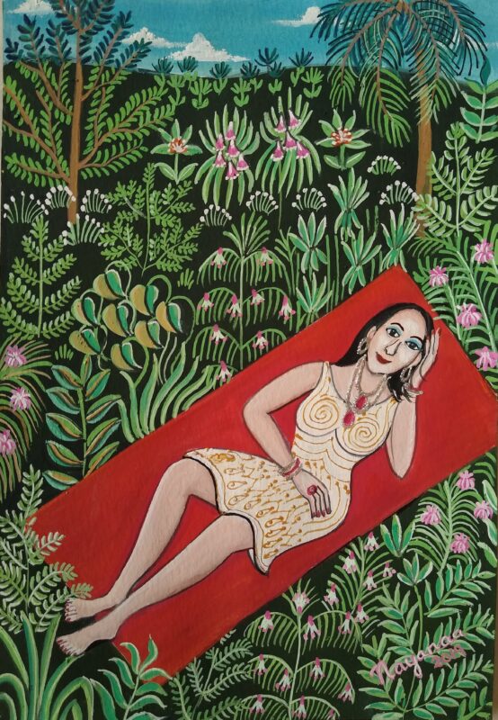 My Holiday 11 x 7.5 inches Mixed Media on Paper(Sold)