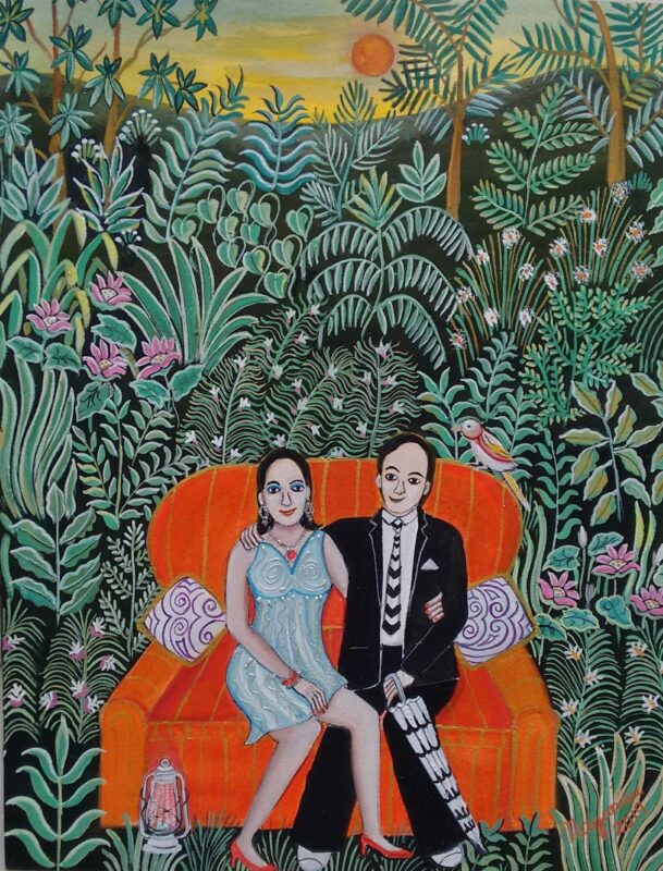 Our Day Out 14.50 x 11.25 inches Mixed Media on Paper