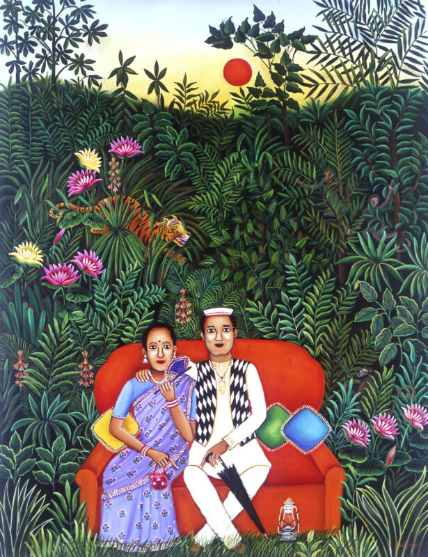 Suppertime for the tiger 48x36inches