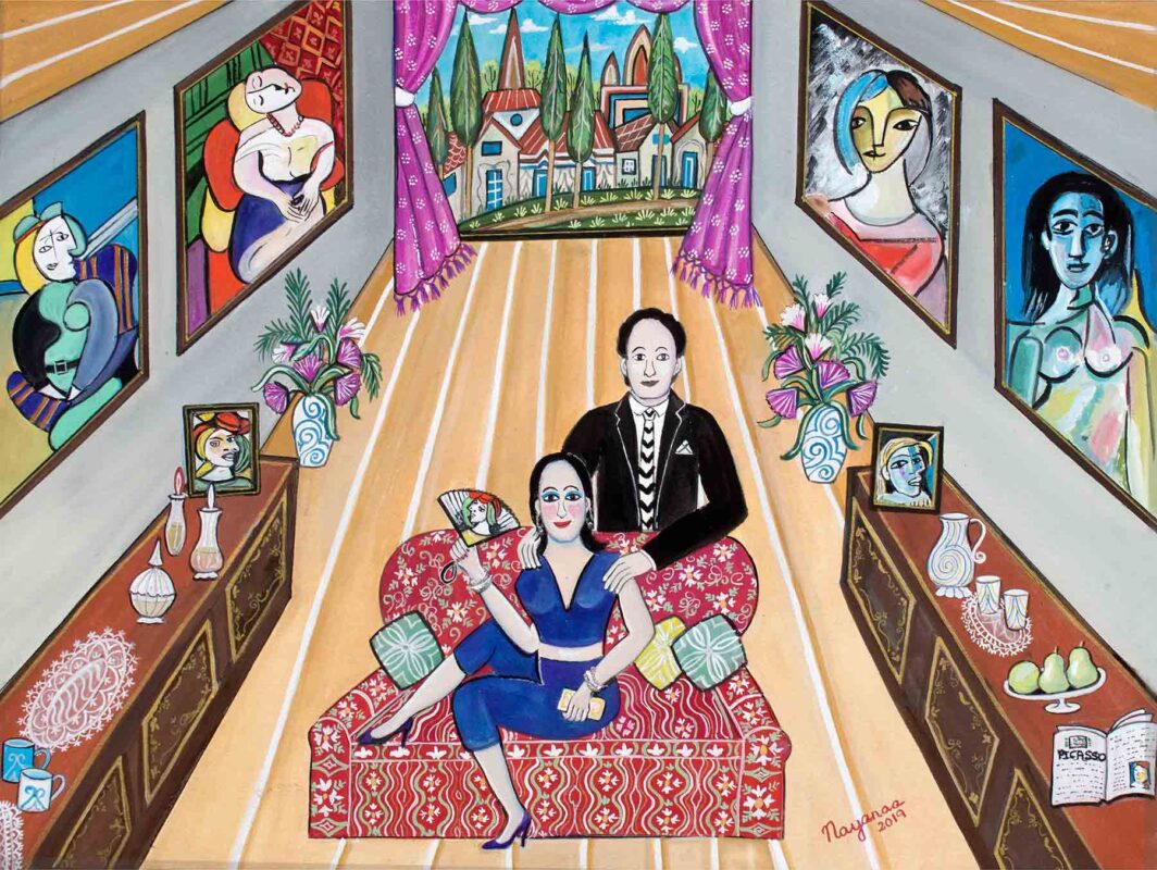 The-Diehard-Picasso-Fans-15-x-20-inches-Mixed-Media-on-Paper