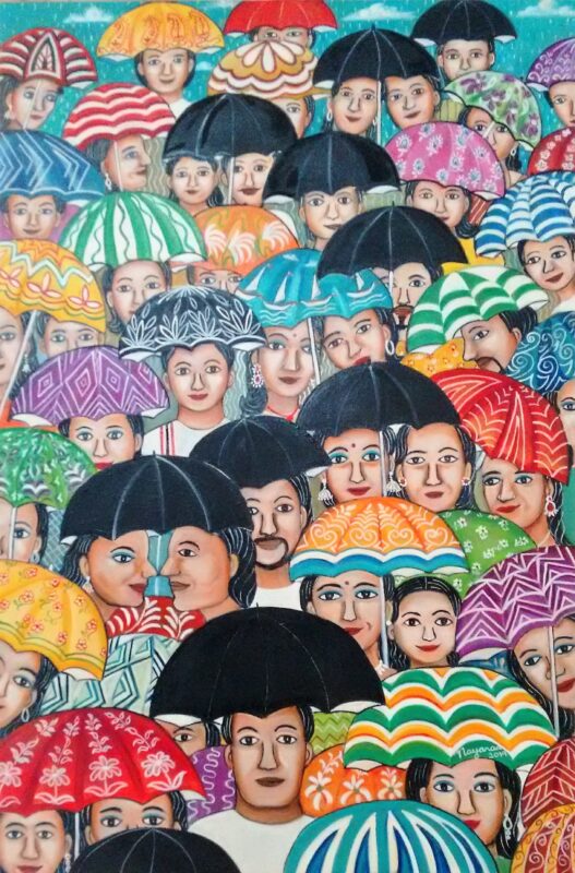 The Miumbai Monsoons 24 x 36 inches Oil on Canvas