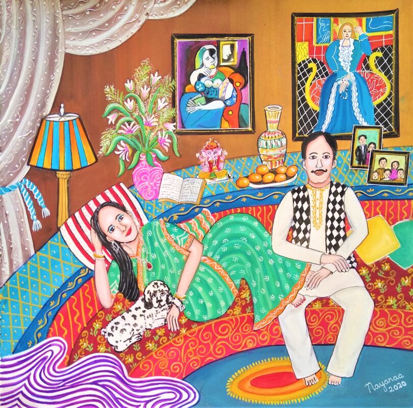 Totally Destressed 15 x 15 inches Mixed Media on Paper