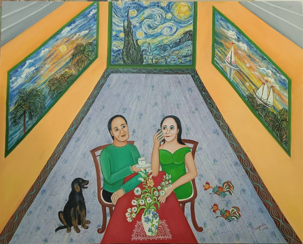 Starry Nights Revisited 48 x 60 inches Oil on Canvas