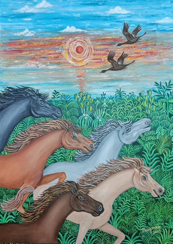 The Gallop 36 x 26 inches Oil on Canvas