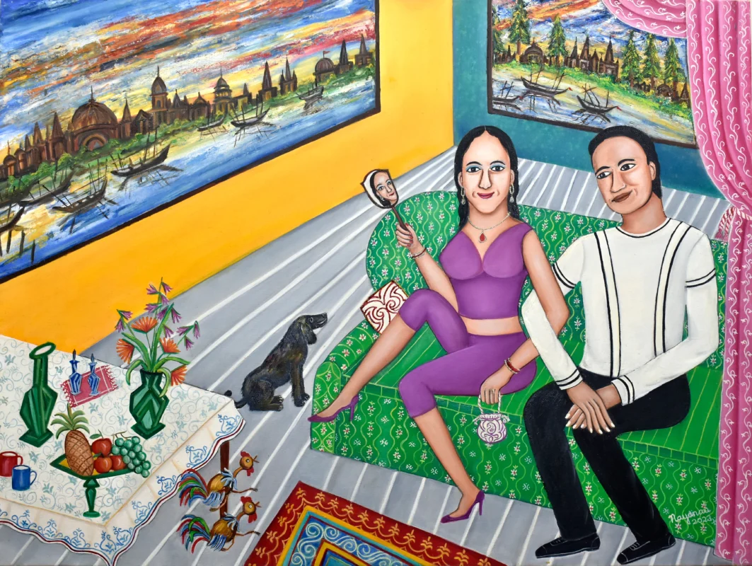 Varanasi 36 x 48 inches Oil on Canvas